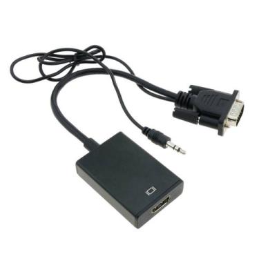 Imagem de Cabo Mini Convesor Vga Para Hdmi Com Áudio E Vídeo Full Hd - FL 