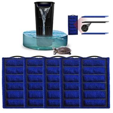 Imagem de LONDAFISH 5 peças de esponja de filtro de substituição para filtro de água de tartaruga silenciosa filtro submersível para tanque de tartaruga