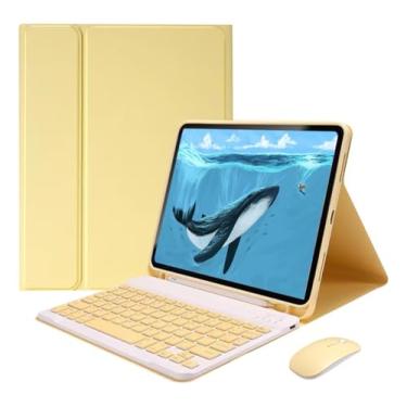 Imagem de Bluetooth Teclado Para iPad Pro12.9 2018/2020 Com Capa+mouse (Amarelo limão)