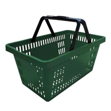 Imagem de Cesta De Supermercado Plastica Verde - Acimaq