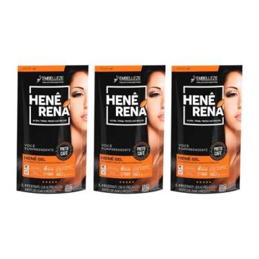 Imagem de Hene Rena 180G Preto Cafe - Kit Com 3Un - Embelleze