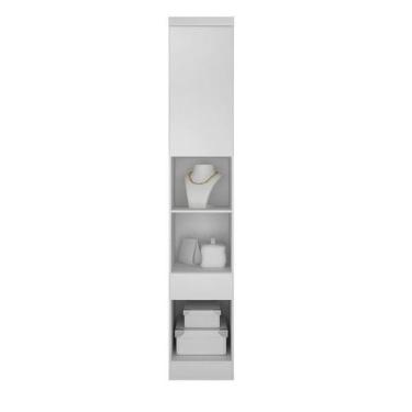Imagem de Modulado Mesa de Cabeceira 1 Gaveta 1 Porta - Linea-Branco - Móveis No
