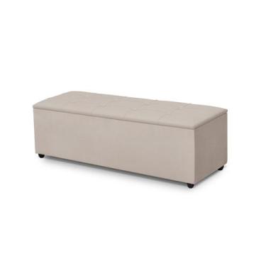 Imagem de Baú Recamier Firenze 140cm Estofado Moderno em Tecido Veludo - TB Ecom