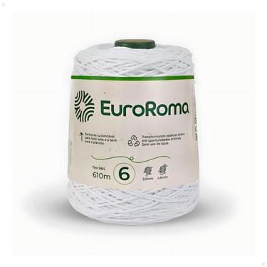 Imagem de Barbante EuroRoma Colorido N 6  600g 610m, Branco