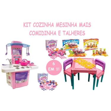 Imagem de Brinquedo Infantil Cozinha Mesinha Com Talheres Comidinha - Big Star B