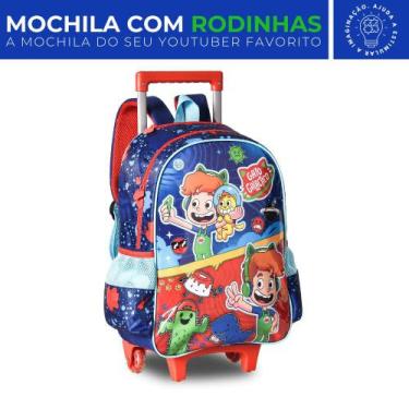 Imagem de Mochila Infantil de Costas Rodinhas Gato Galáctico Youtuber - Ravi Pre