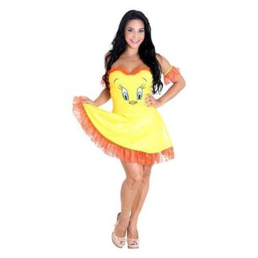 Imagem de Fantasia Piu Piu Adulto Vestido Passarinho de Carnaval - Sulamericana,
