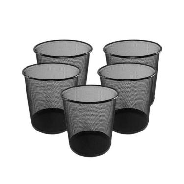 Imagem de Kit 5 Cesto Lixeira Lixo Para Escritório Banheiro Cozinha Quarto Arama
