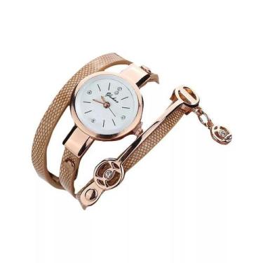 Imagem de Relógio Feminino Com Pulseira De material ecológico Luxo - Amor Lindo
