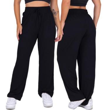 Imagem de Calça de yoga soltinha viscose - CLICK MAIS BONITA, Preto, GG