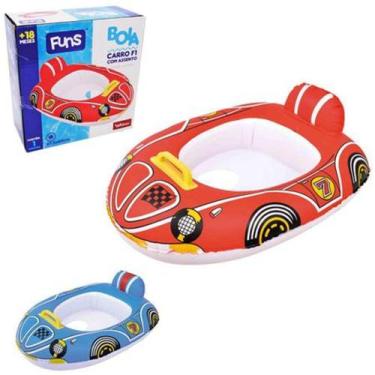 Imagem de Boia / bote inflavel fralda com encosto e pegador carro 67,5x50cm funs