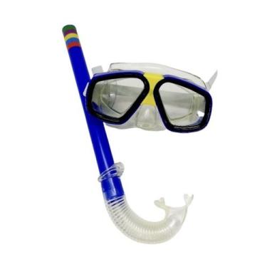 Imagem de Kit Mergulho Snorkel e Máscara infantil - Mix, Azul