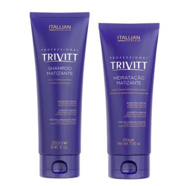 Imagem de Kit Shampoo Matizante + Hidratação Matizante  Trivitt - Itallian Hairt