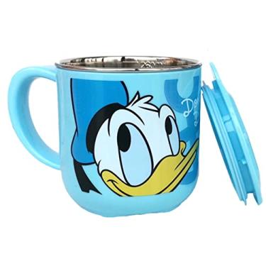 Imagem de Everyday Delights Disney Copo de aço inoxidável ABS Pato Donald com tampa, 250 ml, azul
