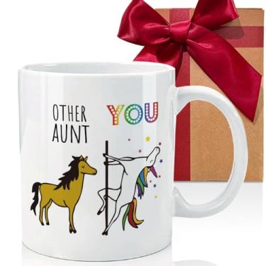 Imagem de CATABUBU Caneca engraçada de unicórnio Other Aunt, presentes de sobrinha, presentes de aniversário e Natal para tias, presente de agradecimento inspirador para tia, presente de melhor tia do tio