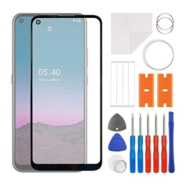 Imagem de SWARK Substituição da lente do painel externo de vidro frontal + OCA compatível com Nokia 5.4 TA-1333, TA-1340, TA-1337, TA-1328, TA-1325 (sem tela LCD e digitalizador de toque) com kit de reparo