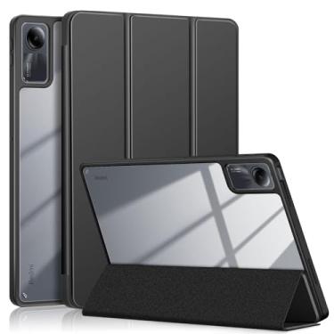 Imagem de Gylint Capa para Xiaomi Redmi Pad SE 11'' 2023, capa híbrida fina [suporte de lápis embutido] Capa à prova de choque com capa traseira transparente transparente para Xiaomi Redmi Pad SE preta