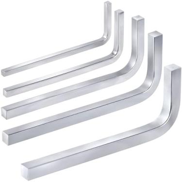Imagem de Pndeyo Conjunto de 5 chaves de cabeça quadrada, kit de chave de fenda quadrada em forma de L, chave Allen quadrada de aço cromo vanádio para parafusos de bolso - 3 mm, 4 mm, 5 mm, 6 mm, 7 mm