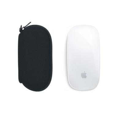 Imagem de NUENSS-ROR Estojo de transporte macio para mouse com 2 peças, bolsa de viagem de neoprene para Apple Magic Mouse (I e II 2ª geração)