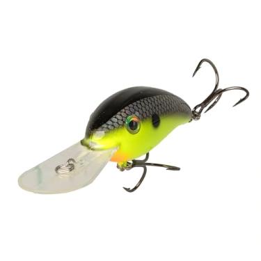 Imagem de Strike King (HC3XDE-432) Isca de pesca Elite 3XD, Crankbait para mergulho profundo, 5 cm, 7/453 g, mergulhos até 3 metros, câmaras de chocalho, anzóis Mustad Triple Grip tamanho 4, peixe Chartreuse