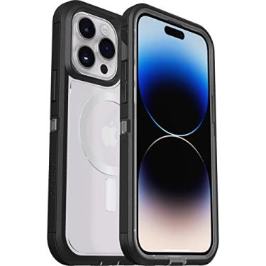 Imagem de OtterBox Capa Defender XT para iPhone 14 Pro Max com MagSafe, à prova de choque, à prova de quedas, ultrarresistente, capa protetora, testada 5X para padrão militar, transparente/preta - embalagem não
