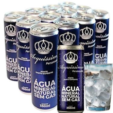 Imagem de Kit Água Mineral Ph Alto 6,5 Acquissima Lata 350ml - Pack 36 Unidades 