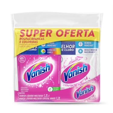 Imagem de Kit Tira Manchas Vanish Gel Multiuso 1,2L + Crystal White 1,2L