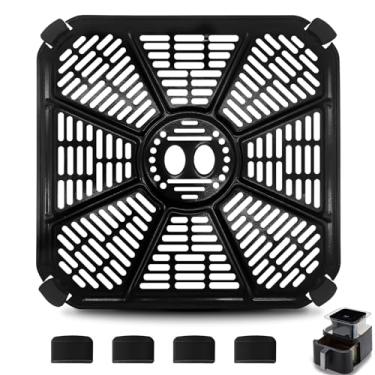 Imagem de GWBSXM Frigideira Air Fryer para frigideira verde RICARDO, acessórios de bandeja de aço inoxidável de 22 x 23 cm, rack de peças de reposição para placa mais nítida