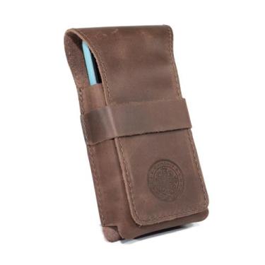 Imagem de Bainha São Bento Porta Celular Rústica 100% Couro Country Presa No Cin