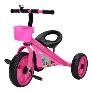 Imagem de Triciclo Escolar Infantil C/ Cestinha Zippy Toys Até 23Kg, Azul