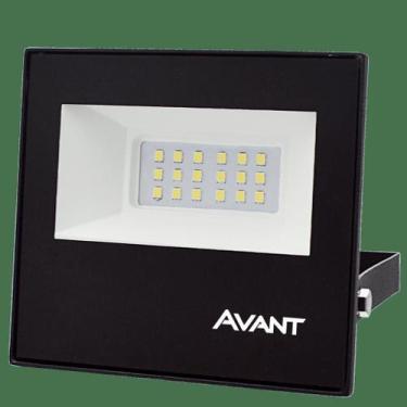Imagem de Refletor Avant Led Slim Preto 20W Bivolt 6500K Luz Branca