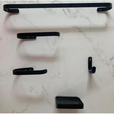 Imagem de 1 Kit de Acessórios Para Banheiro Preto (5 Peças) - VSA