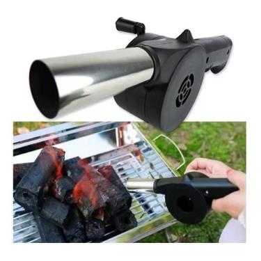 Imagem de Soprador Acendedor Manual Para Carvão Churrasqueira Lareira - Western