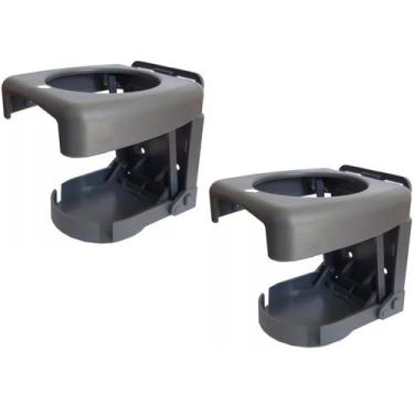 Imagem de 2 Porta Copo Retrátil Lancha Ônibus Carro Universal Cinza Escuro - TOP