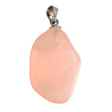 Imagem de Pingente de Quartzo Rosa Pedra Natural Paz e Purificação 2cm - Mandala