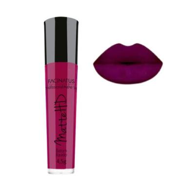 Imagem de Batom Líquido Cor Scarlet Batom Matte HD Aveludado Com Cacau - Facinat