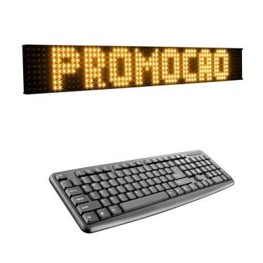 Imagem de Painel de LED, Letreiro Mensagens Climatizar 8L64C Amarelo