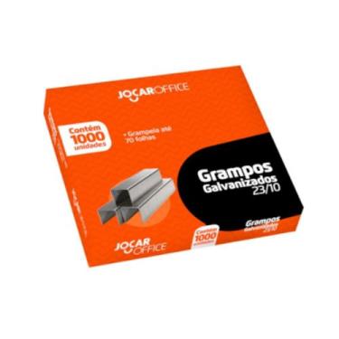 Imagem de Grampos galvanizados 23/10 com 1000 unidades grampeia ate 70 folhas - 