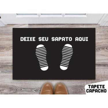 Imagem de tapete para cozinha 60x40cm - Estampa Deixe aquei seu sapato - Deluzz