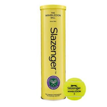 Imagem de Bola De Tênis Slazenger Wimbledon Oficial Tubo Com 4 Bolas