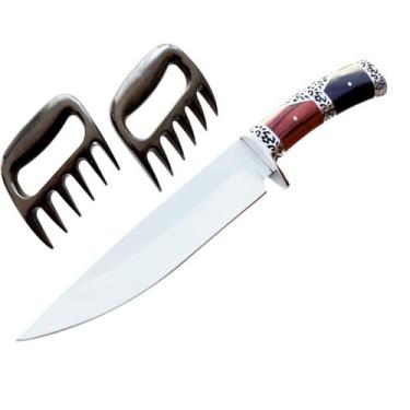Imagem de Kit Para Churrasco Com Duas Garras De Urso, Faca Grande Inóx - FACATOP