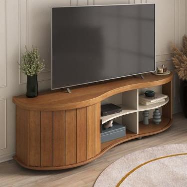 Imagem de Rack de Sala para TV 75 Bordas Boleadas Estilo Orgânico com Porta de C