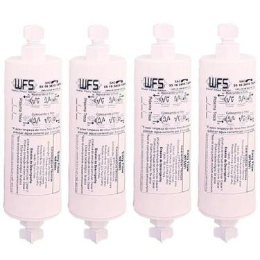 Imagem de Kit 4 Filtro Refil Compatível Geladeira Side By Side E - WFS