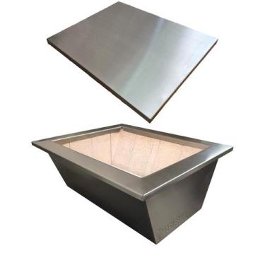 Imagem de Kit Braseiro Inox 60x50 Tampa E Isolamento Térmico P/ Grill - Marigril