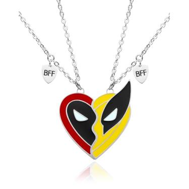 Imagem de Yooborn Colar Best Friend Jewelry BFF 2 presentes combinando para 2 adolescentes, meninos, meninas, irmãs., 21 Inch Chains, Aço inoxidável, Sem Pedra Preciosa