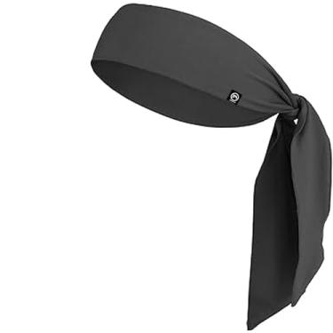 Imagem de BISMAADH Faixa de cabeça unissex Dri-Fit com absorção de suor - bandana - esportiva, corrida, futebol, treino de suor para homens - bandana pirata, cinza