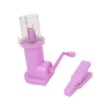 Imagem de oshhni Mão carretel knitter mão operado tecelão manual portátil corda knitter ferramenta mão máquina de tricô para pulseira cachecóis, Roxo Rosado