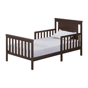 Imagem de Oxford Baby Cama infantil com moldura de madeira Lazio com grades de proteção e linha reta - Cabeceira, marrom expresso