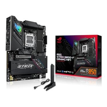Imagem de ASUS ROG Strix B850-F Gaming WiFi AMD AM5 B850-F ATX Placa-mãe 16+2+2 estágios de energia, AI PC, DDR5 AEMP, WiFi 7, 4X M.2, PCIe® 5.0, suporte total de 19 USB, 20Gbps Type-C®, AI Networking II, Aura