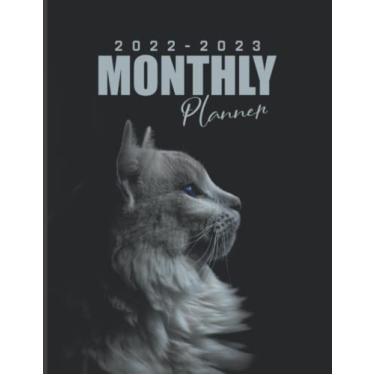 Imagem de 2022-2023 Monthly Planner: 2 Year Monthly Planner / Calendar / Schedule - 2 Years of Planning With Federal Holidays - A4 - Pretty Cover Design For Cat ... 2023 ( 24 Months Organizer 2022-2023 )